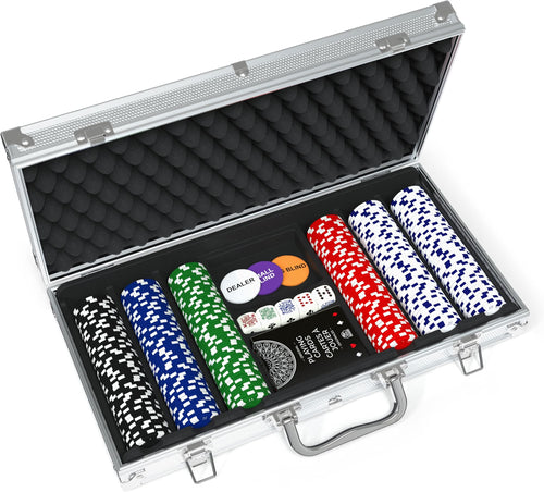 Spin Master 300-Piece Poker Set with Aluminum Carrying Case & Professional 11.5g Chips