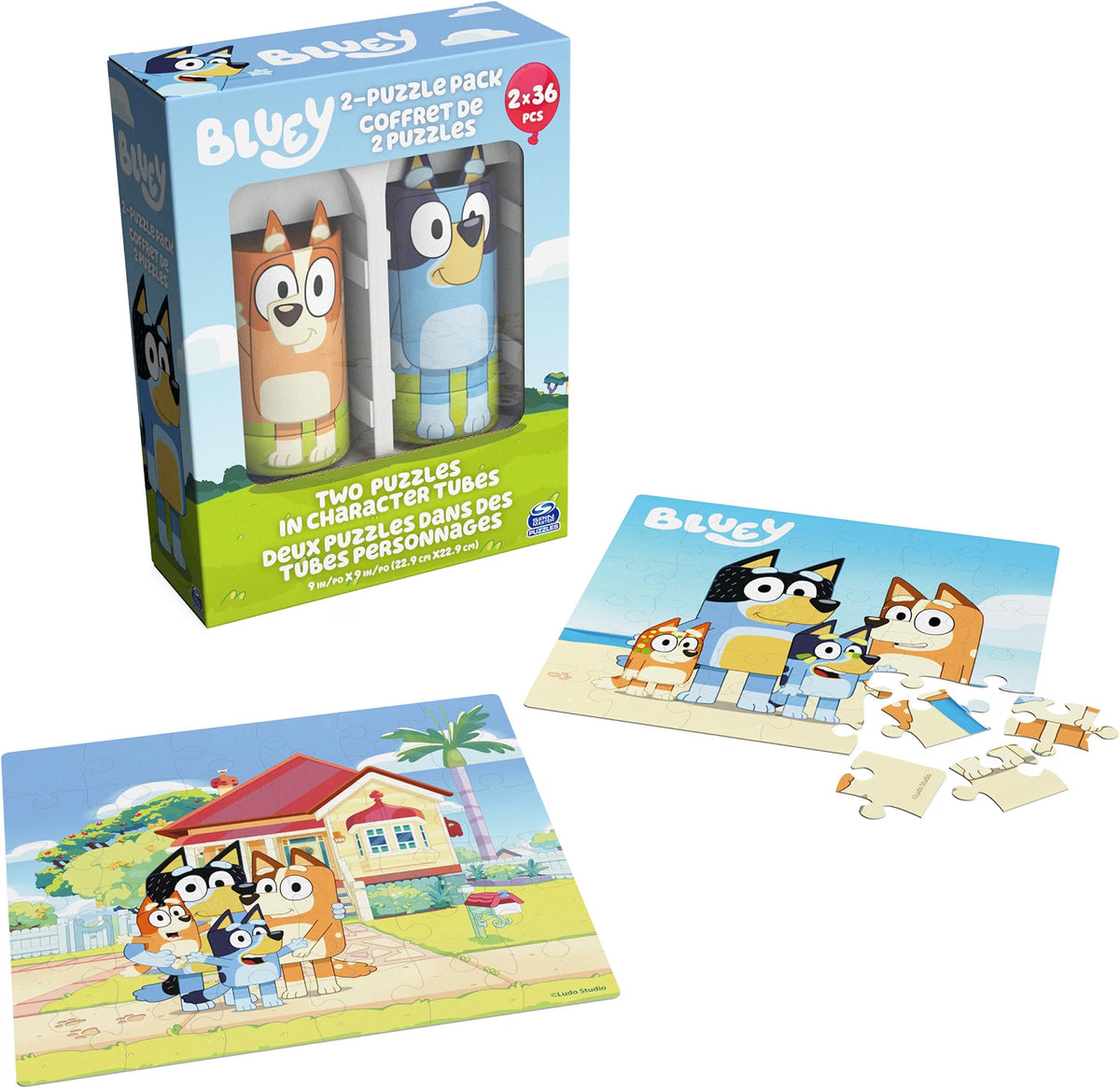 Spin Master Bluey 2-Pack Jigsaw Puzzles for Preschoolers