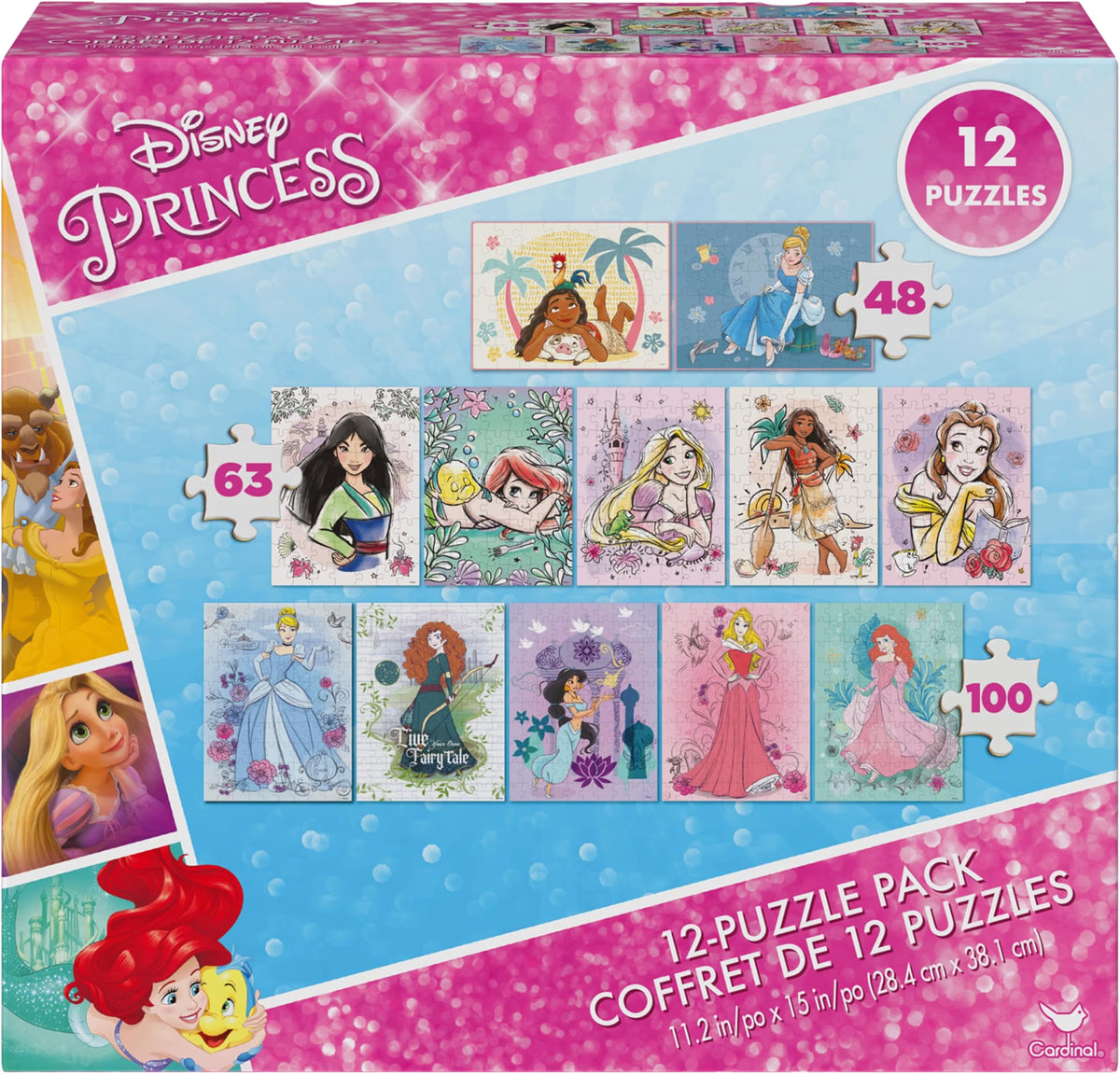 Spin Master Disney Princess 12-Puzzle Bundle