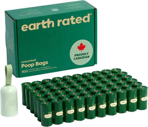 Earth Rated 1 Dog Poop Bag Dispenser and 900 Bag Refills Unscented 1 + 900 ct