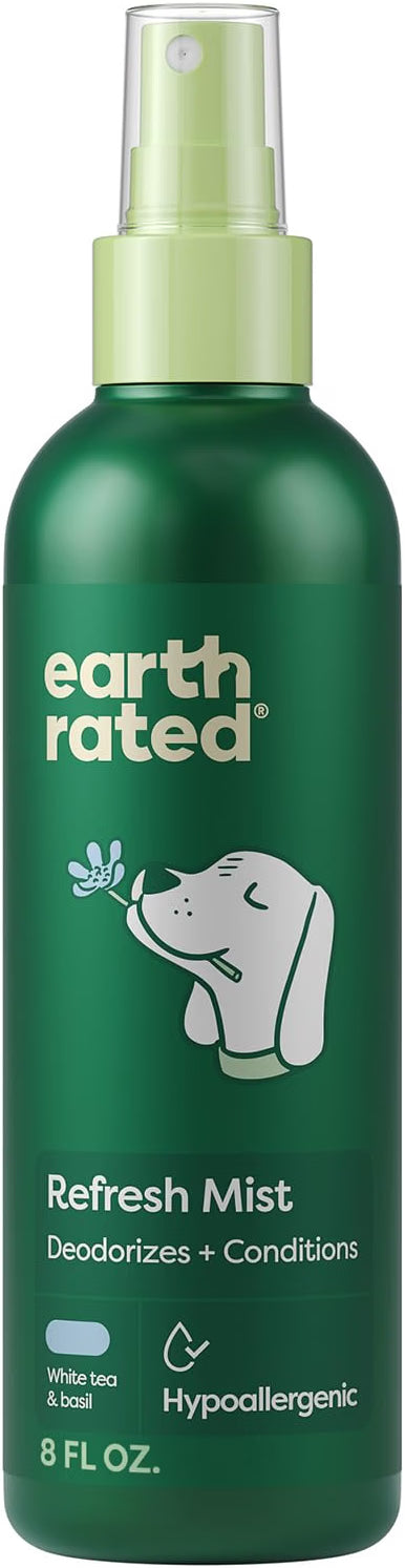 Earth Rated Dog Deodorizing Spray, Conditioning & Odor-Eliminating White Tea and Basil Scent 236 ml