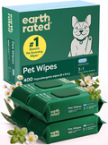 Earth Rated Pet Wipes for Dogs and Cats White Tea and Basil Scent 400 ct