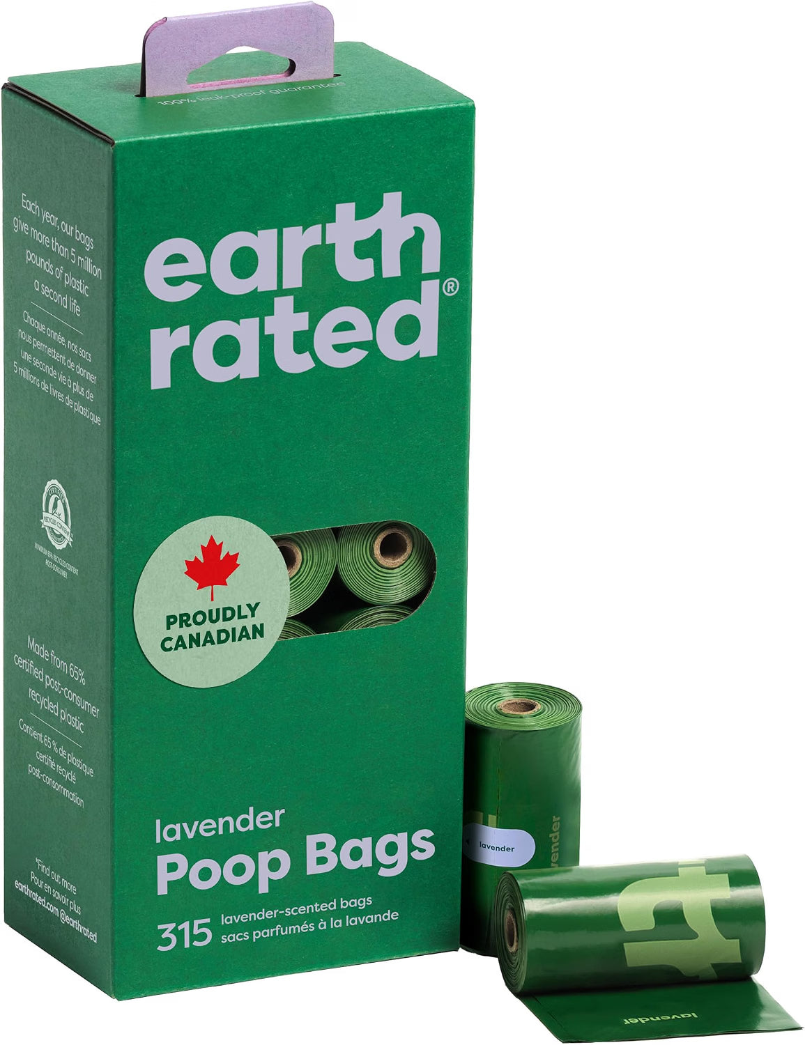 Earth Rated Dog Poop Bags Lavender Scent 315 ct