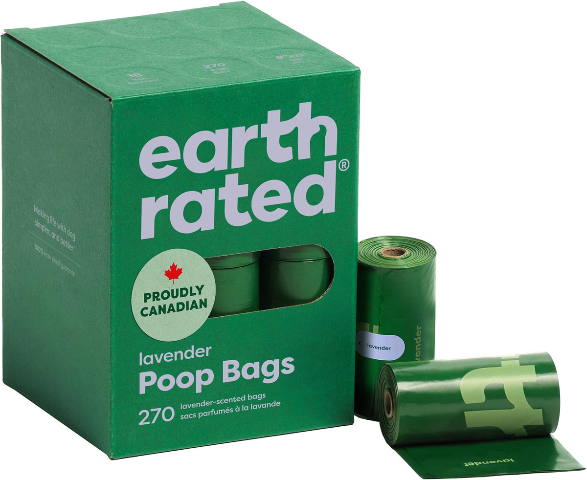 Earth Rated Dog Poop Bags Lavender Scented 270 ct