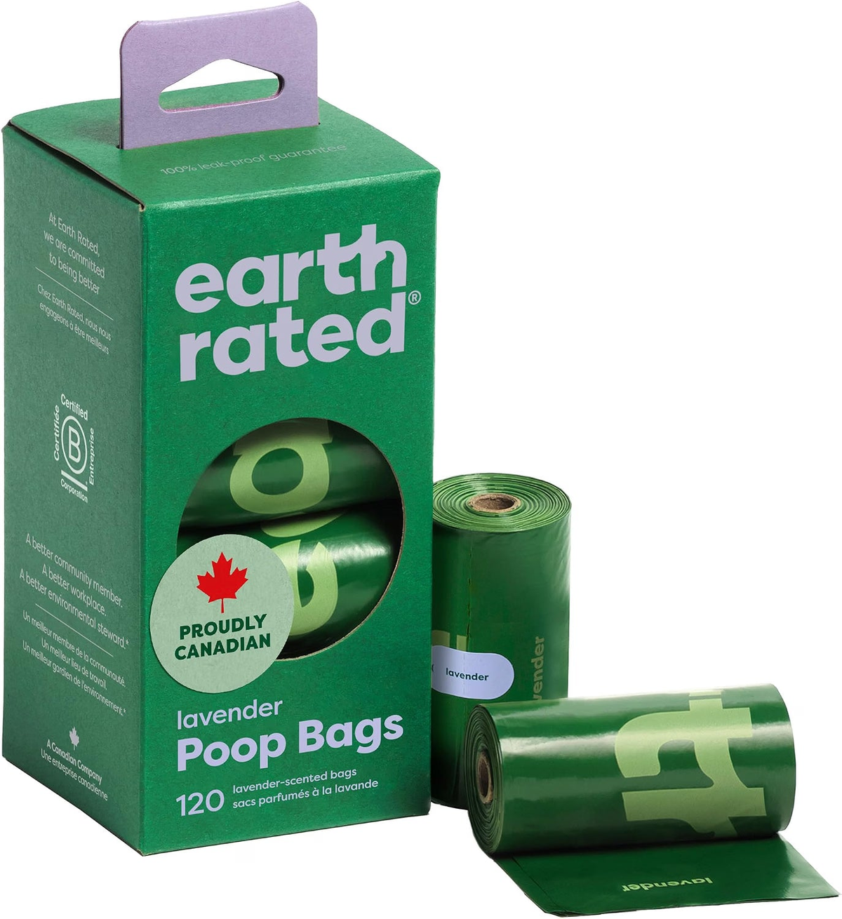 Earth Rated Dog Poop Bags Lavender Scent 120 ct
